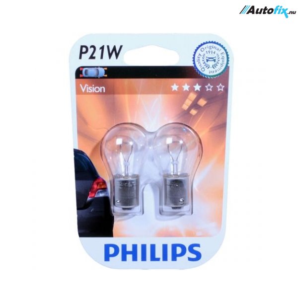 P21W Pære 12V - Philips Premium - (2 Stk)