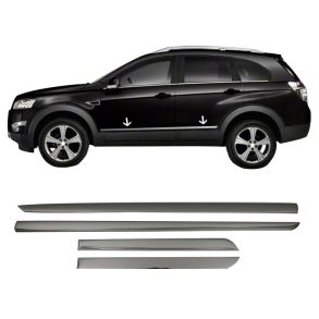 Sidelister - Chevrolet Captiva RG. 2012->  - 4 stk. Rustfri stl mrk krom