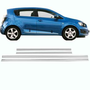 Sidelister - Chevrolet Aveo RG. 2012-2020 - 4 stk. Rustfri stl krom