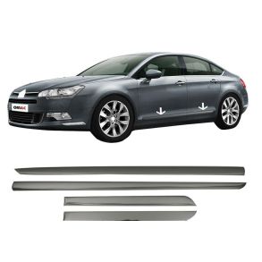 Sidelister - Citren C5 rg. 2008 - 4 stk. Rustfri stl mrk krom