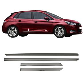 Sidelister - Citren C4 RG. 2010 - 4 stk. Rustfri stl mrk krom