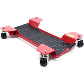 Hjuldolly Til Motorcykel - Stlbreplade Med 4x Drejelige Hjul - Maks. Kapacitet 250 kg 