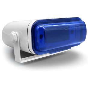 Radio monteringsboks Marine hvid glas - Vandtt & UV-beskyttet - Inkl. monteringsstik