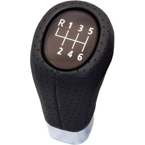 Gearknop BMW - Sort PU-Lder Oval - 6-gear