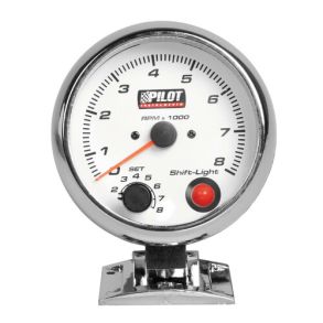 Omdrejningstller Til Benzin - 95 mm Med shift Light - 0-8000 RPM