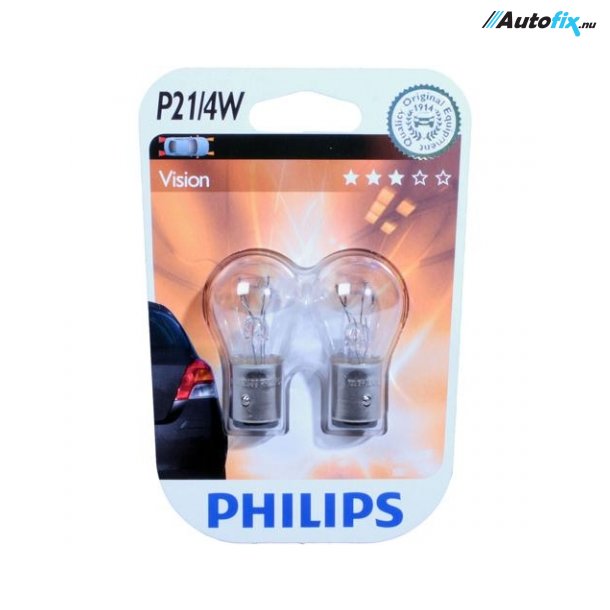P21/4W Pære - Philips Premium -  2 stk 
