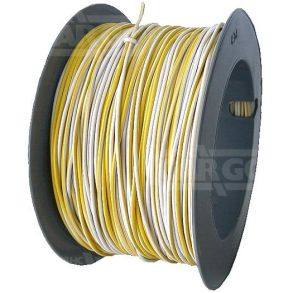 AUTOLEDNING - 1X0.75 HVID/GUL - 1 M