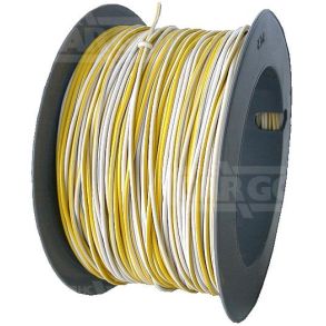 AUTOLEDNING - 1X0.75 HVID/GUL - 1 M