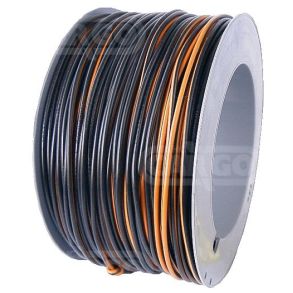 AUTOLEDNING 1X1.5 - SORT / ORANGE - 1 M