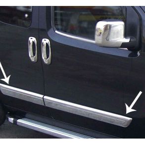 Sidelister - Citroen Nemo RG. 2007 - 4 stk. Rustfri stl krom