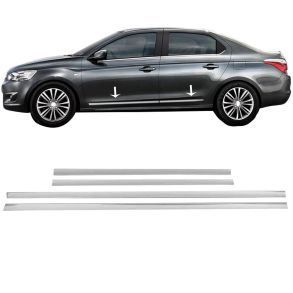 Sidelister - Citroen C-Elysee RG. 2012-2020  - 4 stk. Rustfri stl krom