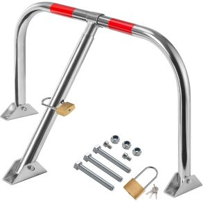 Parkeringsbarriere Foldbar Med Hngels - Galvaniseret stl - 76,5x43 cm