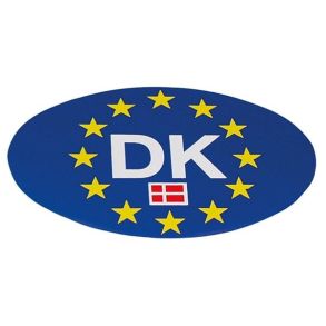 DK/EU Skilt Lille - Selvkl�bende Str. 120x80 mm