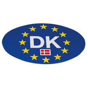 DK/EU Skilt Lille - Selvklbende Str. 120x80 mm