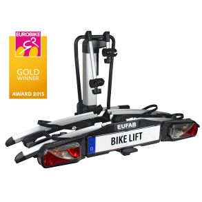 Cykelholder til 2 cykler - Eufab BikeLift med elektronisk elevation - Max belastning 60 kg