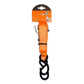 Bagageremme Med Klickstrammer & Krog - L. 500 cm / B. 25 mm - Orange 2-Delt