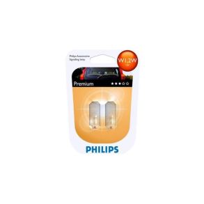 W1,2W Philips Premium (2 Stk) (Glassokkel) (12516)