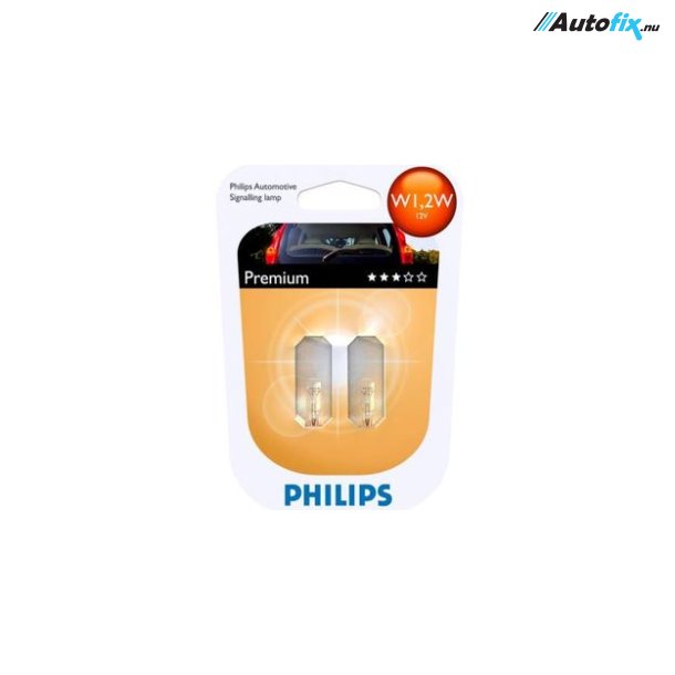 W1,2W Philips Premium (2 Stk) (Glassokkel) (12516)