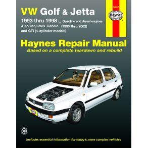 Reparationsbog Haynes - VW Golf, GTI & Jetta (93-98) & VW Cabrio (95-98)