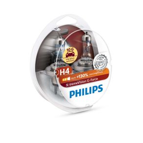 Philips H4 Pre - Philips X-tremeVision G-force +130% - (TWIN PACK)