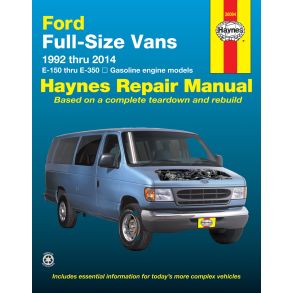Reparationsbog Haynes - Ford full-size E-150-E-350 petrol vans (1992-2014)