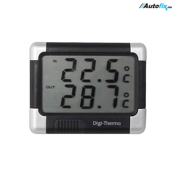 Digital Termometer -50°C til +70°C - Indendørs &amp; Udendørs - Med Alarm