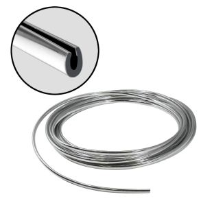 Kantbeskytter U-Profil 8,2x5,6 mm - Forkromet Plast Selvklbende - L. 5M