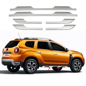 Sidelister - Dacia Duster II RG. 2018-> - 6 stk. Rustfri stl krom