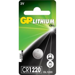 Knapcelle Batteri - GP CR1220 - Lithium 3V