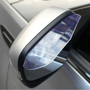 Halvtag til sidespejl - Universal regnskjold 2 stk - Hvid Transparent 18,2x5,5 cm