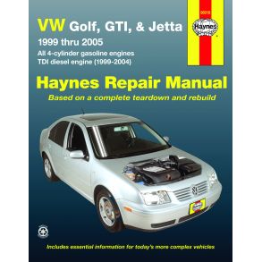 Reparationsbog Haynes - Volkswagen VW Golf, GTI, & Jetta (1999-2005)& TDI diesel (1999-2004)