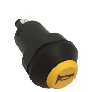 Hornkontakt Med Gul horn Symbol - Trykkontakt 12V-24V 