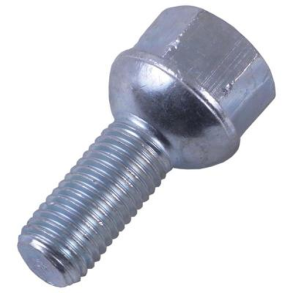 Hjulbolt - Galvaniseret - Med kugle (M12 x 1.5 x 35 mm)