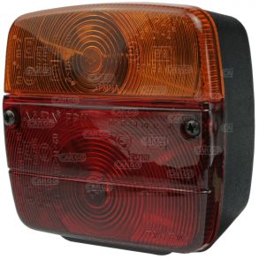 Trailer Baglygte Med Nummerpladelys - Universal 1 Stk