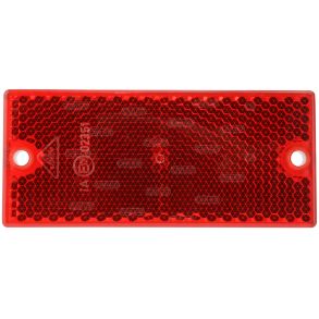 Rektangulr Refleks Rd - Skrue mont. 94X44 mm - 1 stk