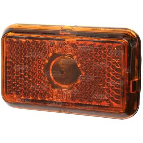 Sidemarkeringslygte rektangulr - 74x45x22,5 mm - Orange E-godkendt