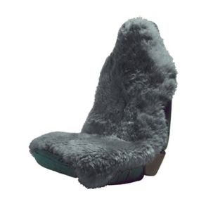 Sdebetrk  i gte lammeskind - Universal pasform 120 x 52 cm - Koksgr