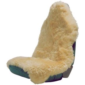 Sdebetrk  i gte lammeskind - Universal pasform 120 x 52 cm - Beige