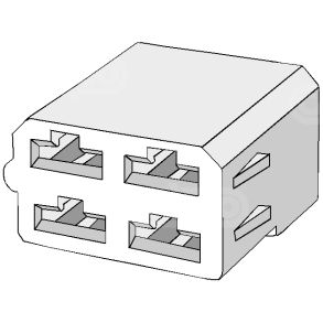 Multistik 4 pol Hun - Universal - Hvid 1 stk