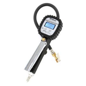 Dktrykspistol Med digital manometer - 1/4'' tilslutning & batteridrevet - 0-10 bar / 0-150 PSI