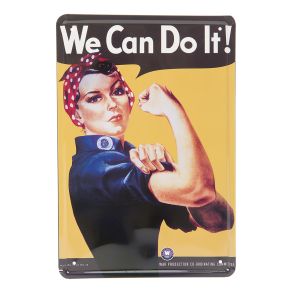 Retro Metalskilt - We Can Do It - Str. 20 x 30 cm