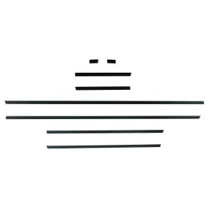 Sidelister - Mercedes E-Klasse W213 2016-> - 8 stk. Sort aluminium