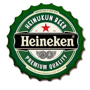 Retro Metalskilt - Heineken - Rund  350 mm