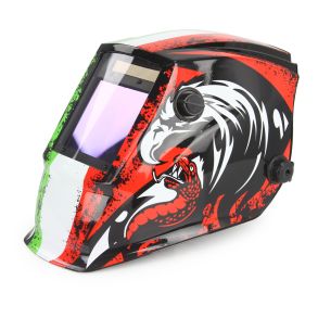 Svejsehjelm automatisk med solceller - Justerbar pasform & mrkningsgrad - DIN 16