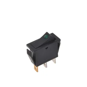 Vippekontakt - Med Grn LED - 12V-24V Maks. 10 Amp