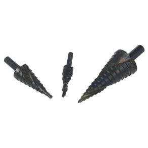 Trinbor S�t HSS - 3-Konisk Borehoveder - Str. 4-32 mm (sort)