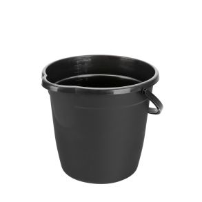 Vaskespand med hldetud - Sort ABS plast - 10L 