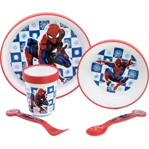Servicest Disney Spiderman - Bestik i plast, Tallerkener & krus - 5 dele