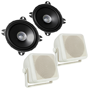 Kabinethjttalere Hvid Med Monteringsbjle - 10 cm / Maks. 210W - 2 stk