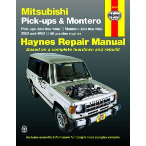 Reparationsbog Haynes - Mitsubishi & Montero 2WD & 4WD petrol pick-ups (1983-1996)